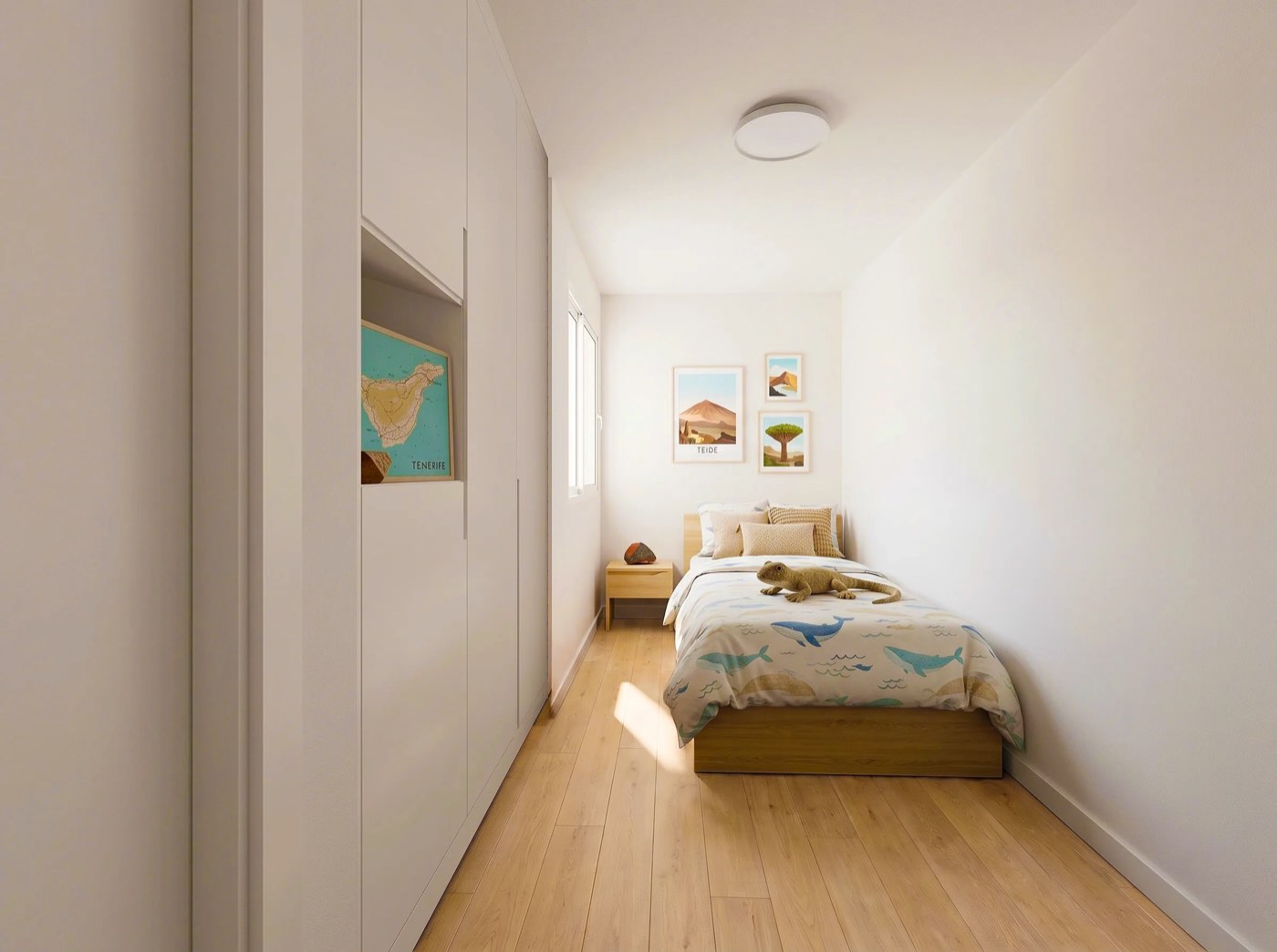 Dormitorio infantil con armario empotrado